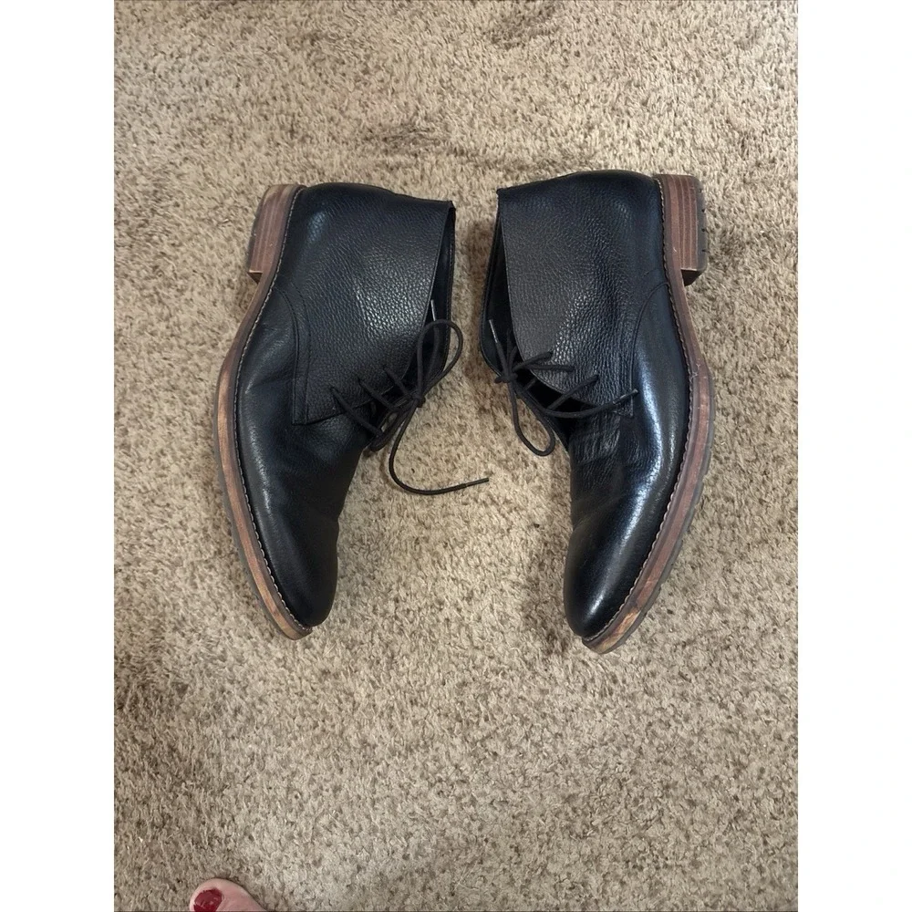 Mens Black Leather Chukka Boots - Joseph Abboud Sz 11 Men's Black Pebbled